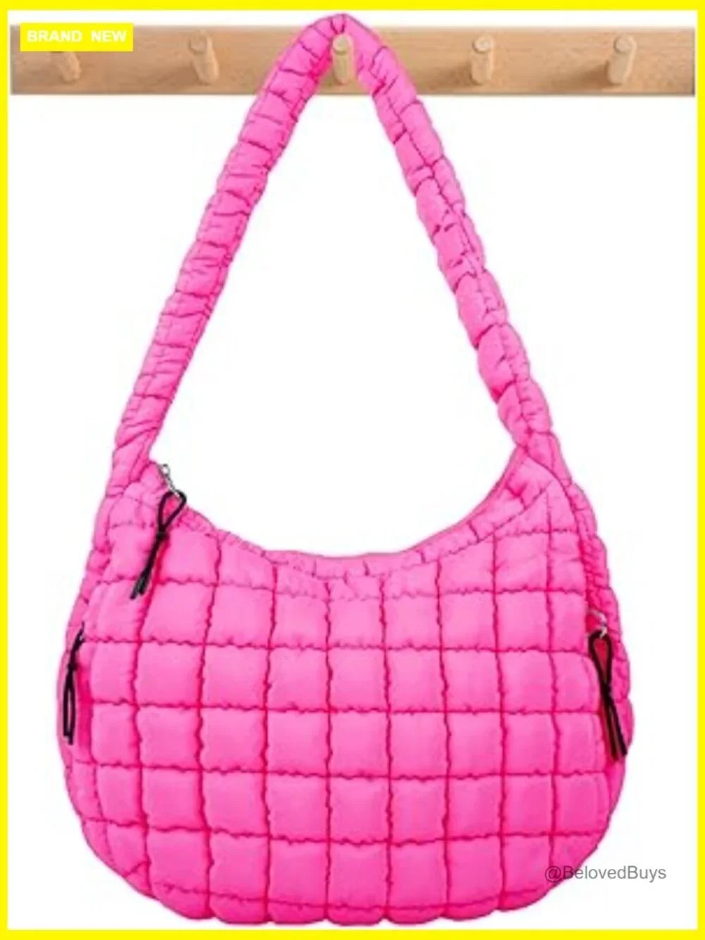 Quilted Puffer Tote Bag Crossbody Shoulder Hobo Nylon Travel Carryall